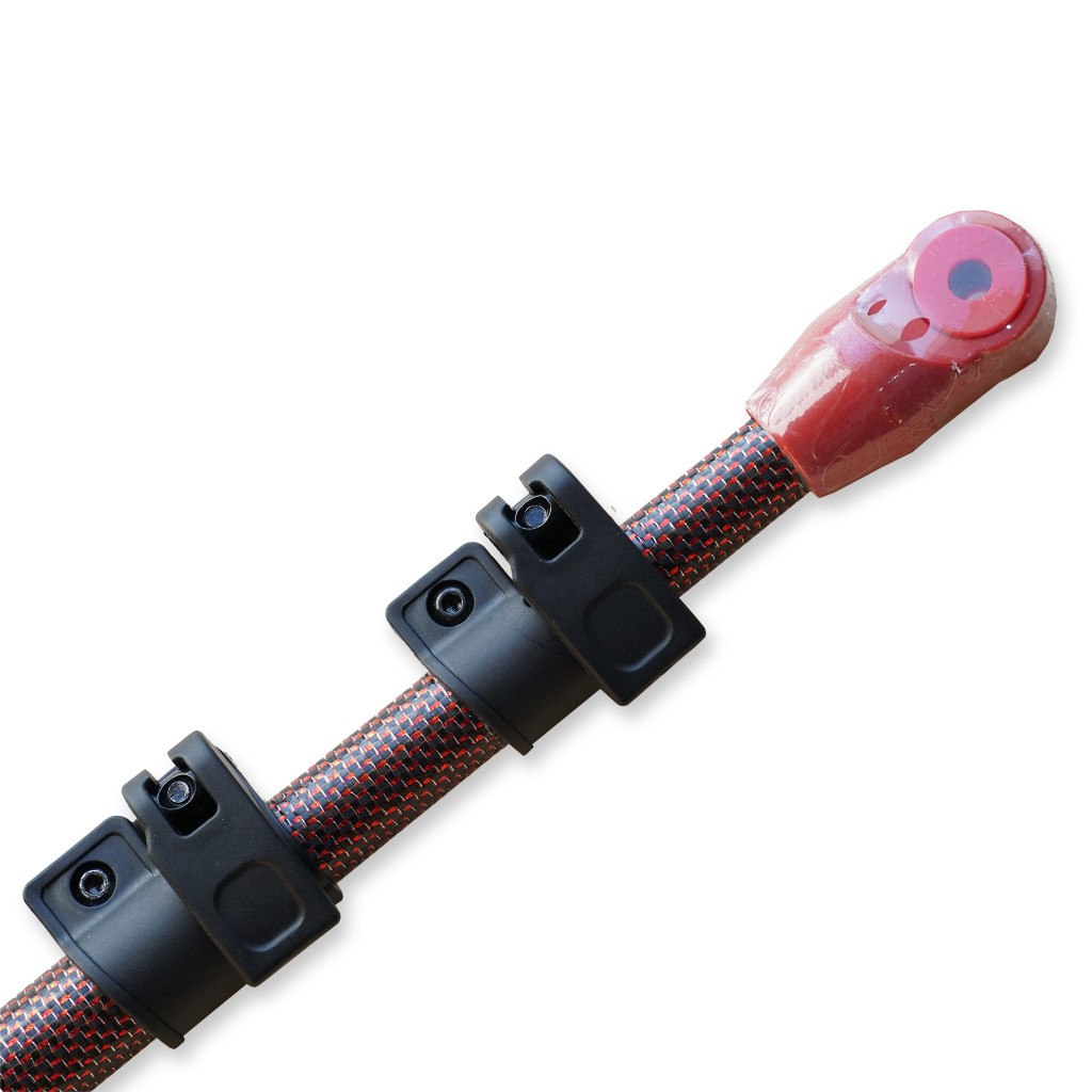 Black. Tele-Knox  accessory 4" longer lower stem In Carbon Red